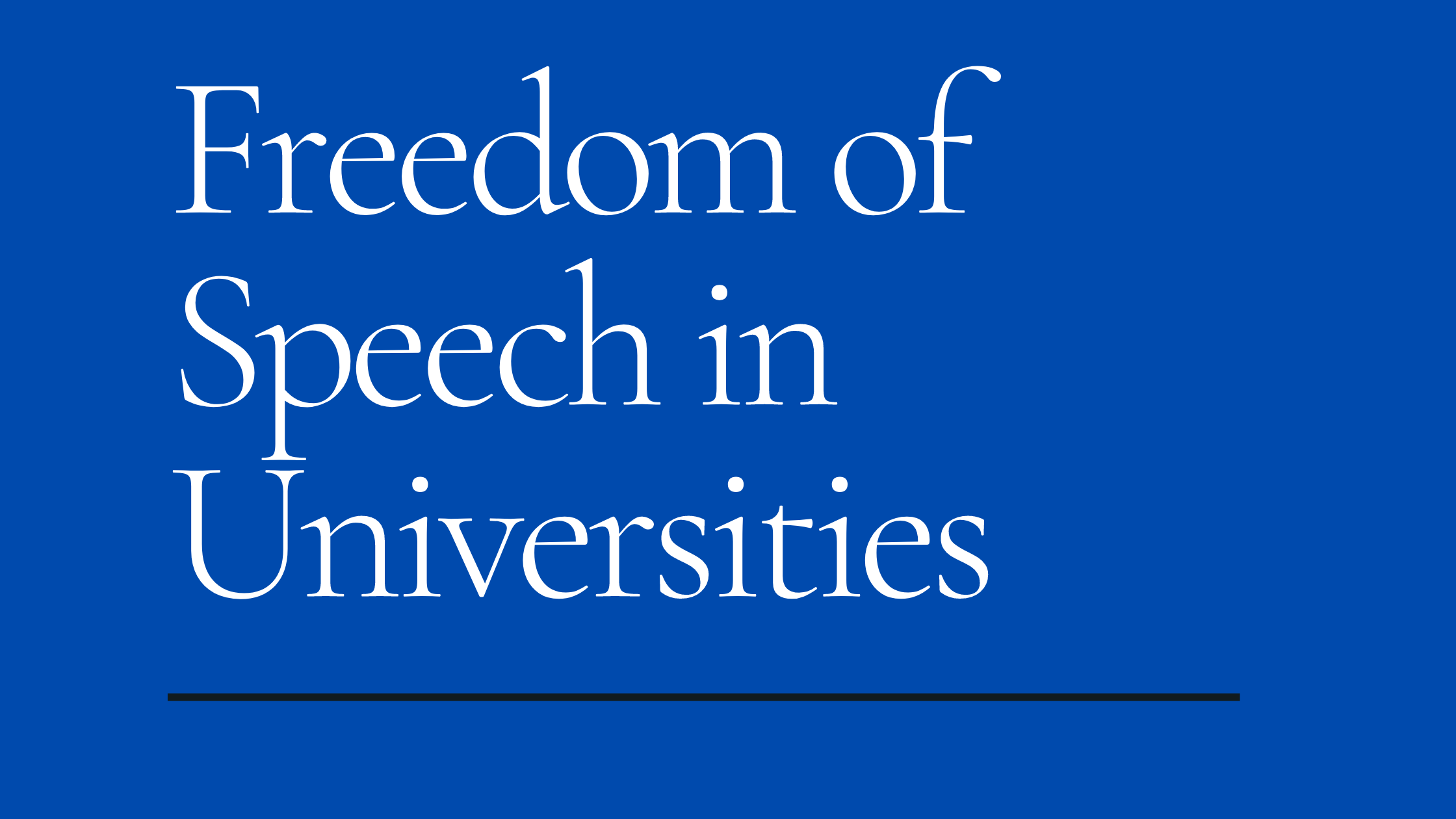 freedom of speech in universities essay